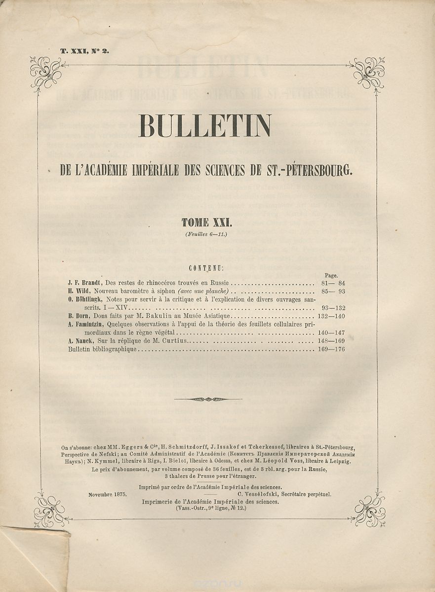 Bulletin de l