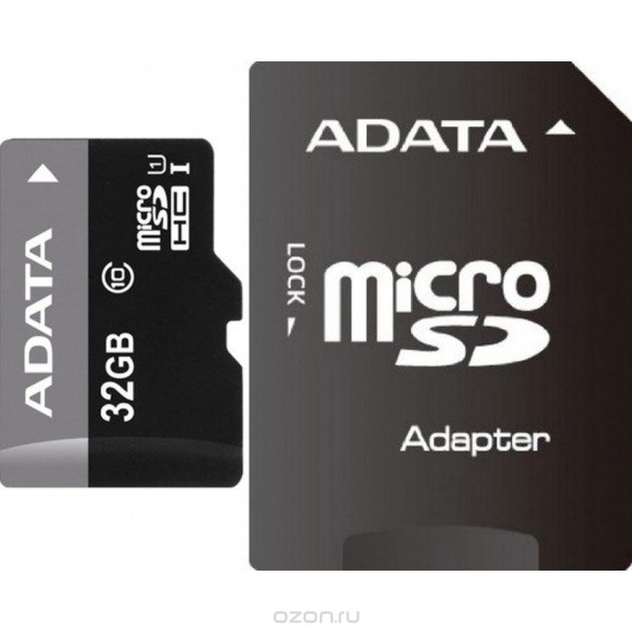 ADATA Premier microSDHC 32GB Class 10 UHS-I карта памяти + адаптер