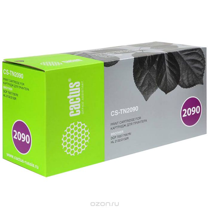Cactus CS-TN2090, Black тонер-картридж для Brother DCP-7057