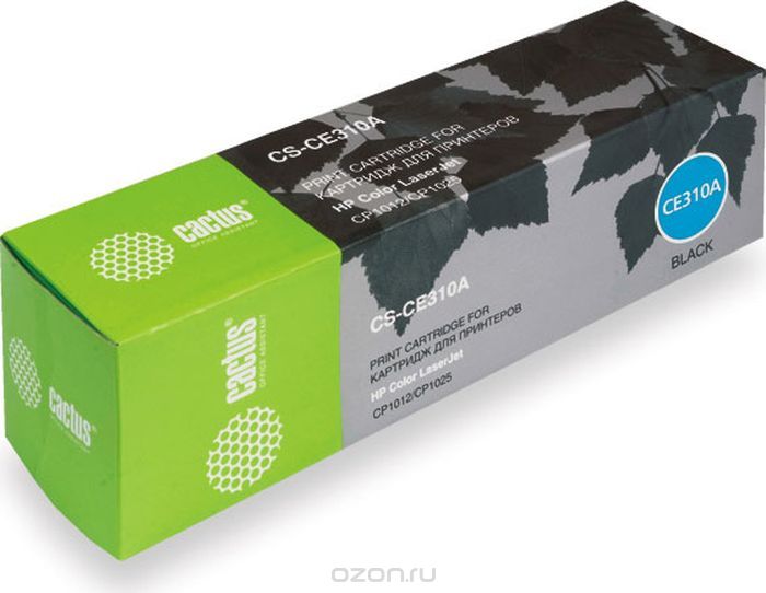 Cactus CS-CE310A, Black тонер-картридж для HP CLJ CP1012/CP1025