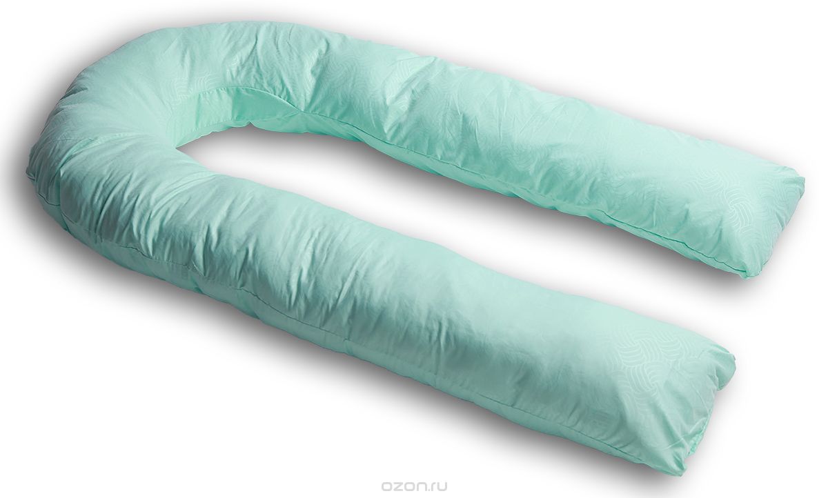 Body Pillow Подушка для беременных и кормящих U-образная цвет мятный