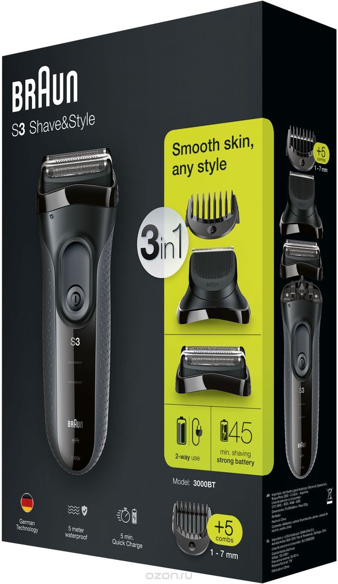   Braun Series 3 Shave&Style 3000BT   3--1