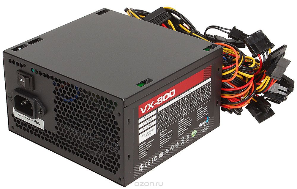 Aerocool VX-800W блок питания для компьютера