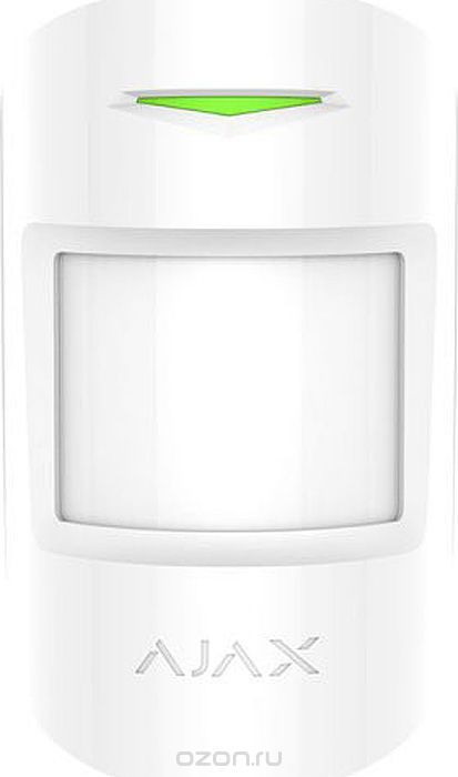Ajax MotionProtect Plus, White датчик движения с микроволновым сенсором иммунитетом к животным