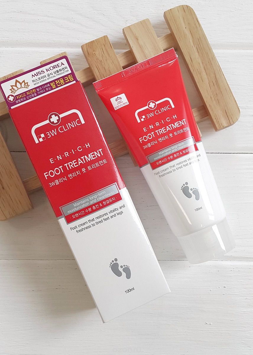 3W Clinic Крем-лечение для стоп ног Foot Treatment+, 100 мл